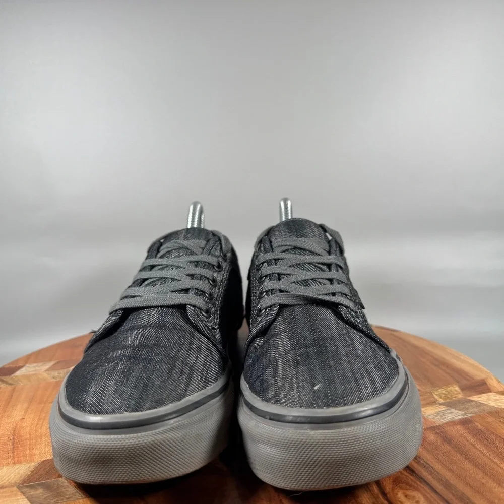 Vans‎ Chukka Low Skate Shoes Mens 7 Black Denim Pewter PopCush 721356